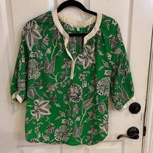 Green Floral Women's Top